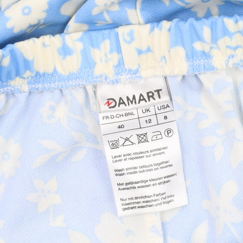 Damart Women's Blue Floral Midi Skirt Size 12