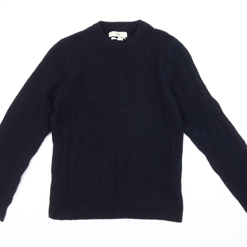 River Island Men's Blue XS Cable-Knit Pullover Jumper