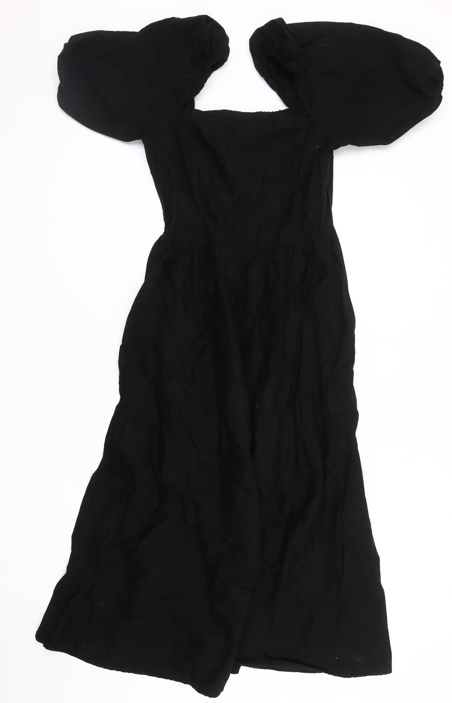 H&M Women's Black Puff Sleeve Dress Size 8
