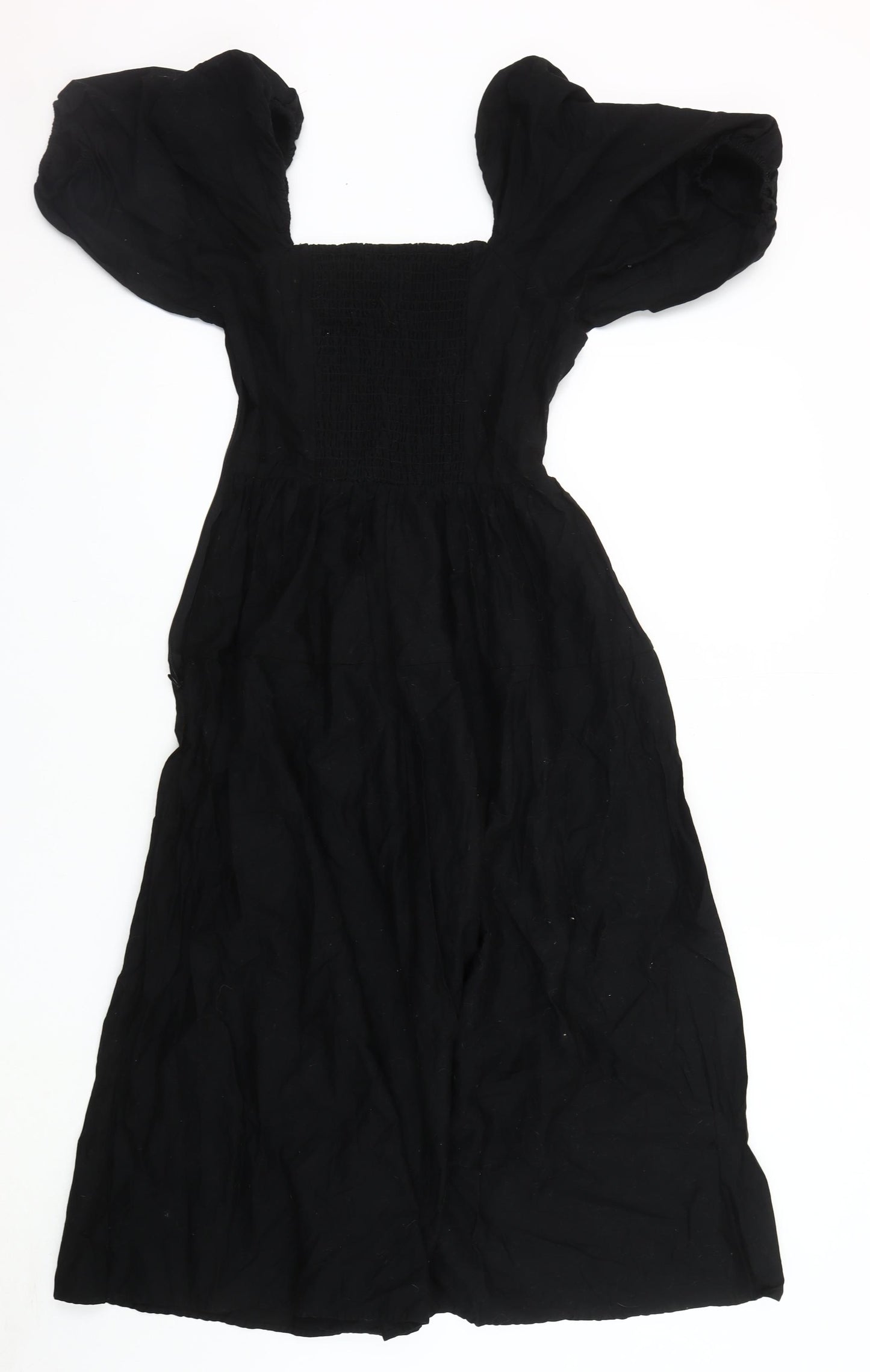 H&M Women's Black Puff Sleeve Dress Size 8