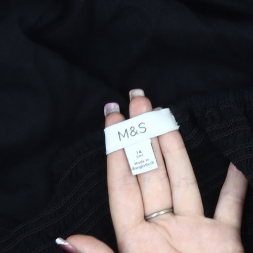 Marks & Spencer Women's Black Peasant Skirt Size 14