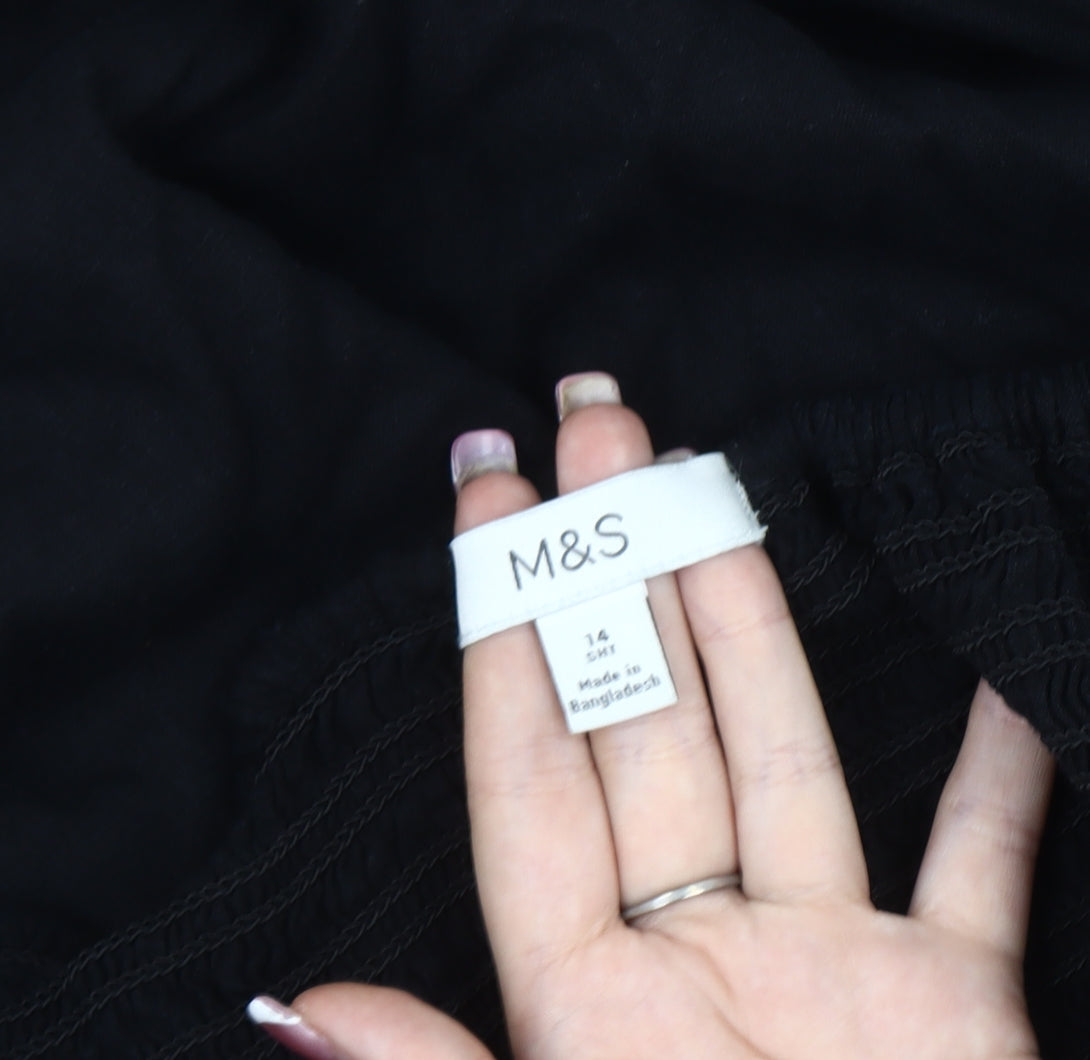 Marks & Spencer Women's Black Peasant Skirt Size 14