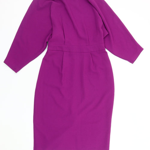 ASOS Women’s Purple Sheath Dress, Size 8, Belted, Classic Style
