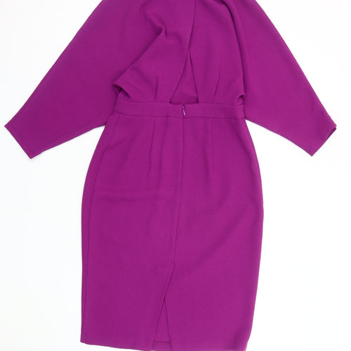 ASOS Women’s Purple Sheath Dress, Size 8, Belted, Classic Style