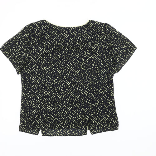 Roman Originals Women's Black Polka Dot Blouse Size 12