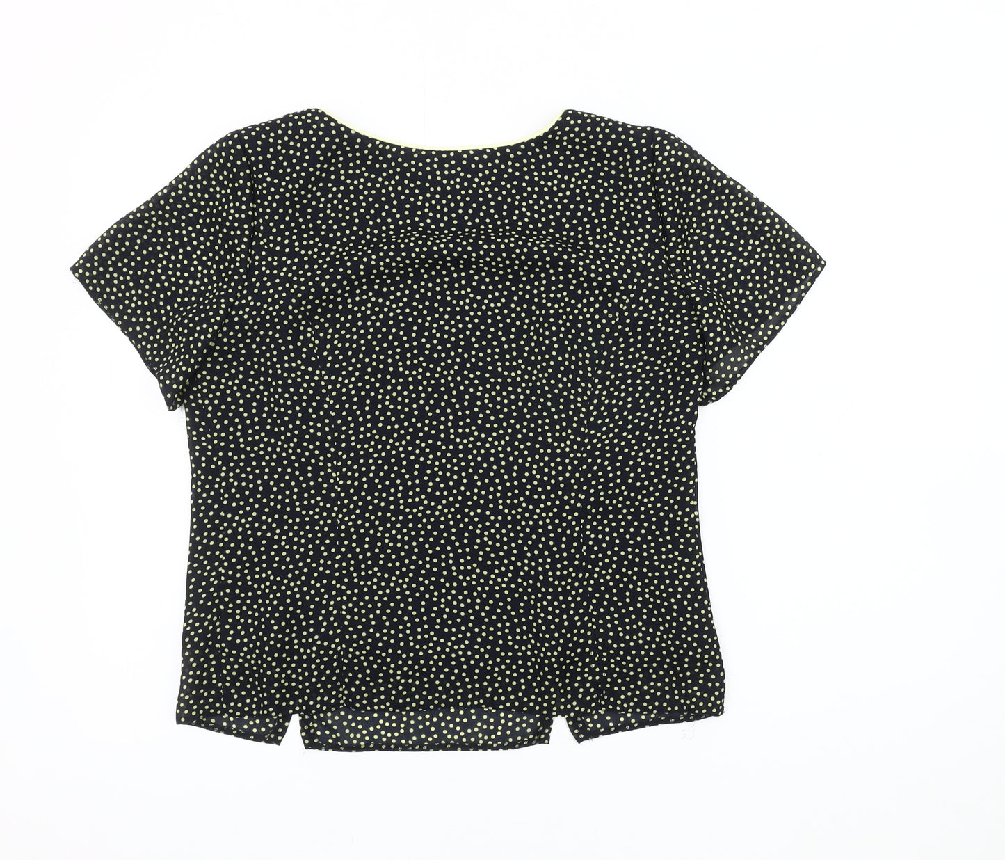 Roman Originals Women's Black Polka Dot Blouse Size 12