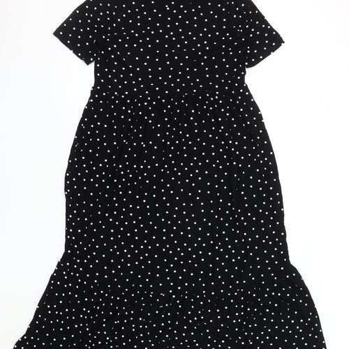 Marks and Spencer Women's Black Midi A-Line Dress