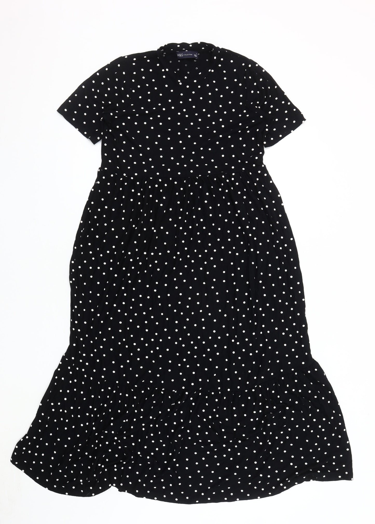 Marks and Spencer Women's Black Midi A-Line Dress