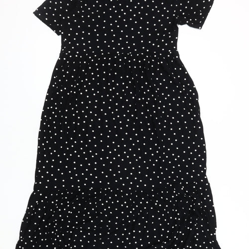 Marks and Spencer Women's Black Midi A-Line Dress