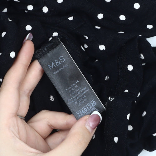 Marks and Spencer Women's Black Midi A-Line Dress