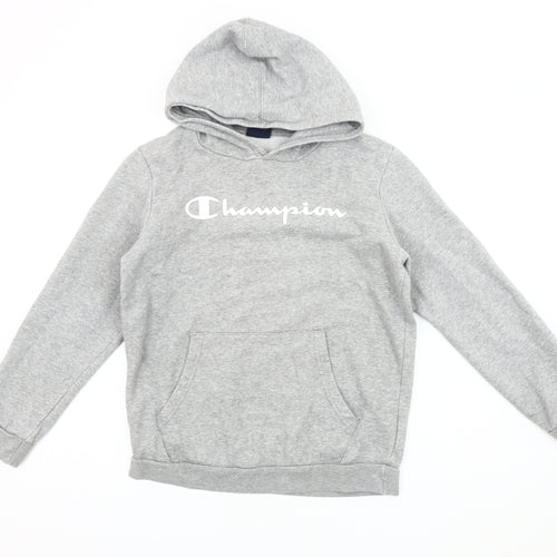Champion Boys Grey Pullover Hoodie, Age 14, Cotton Blend