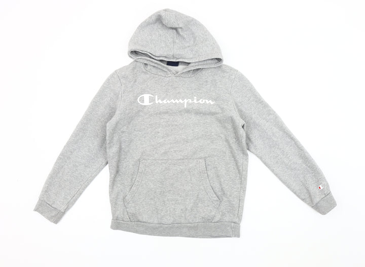 Champion Boys Grey Pullover Hoodie, Age 14, Cotton Blend