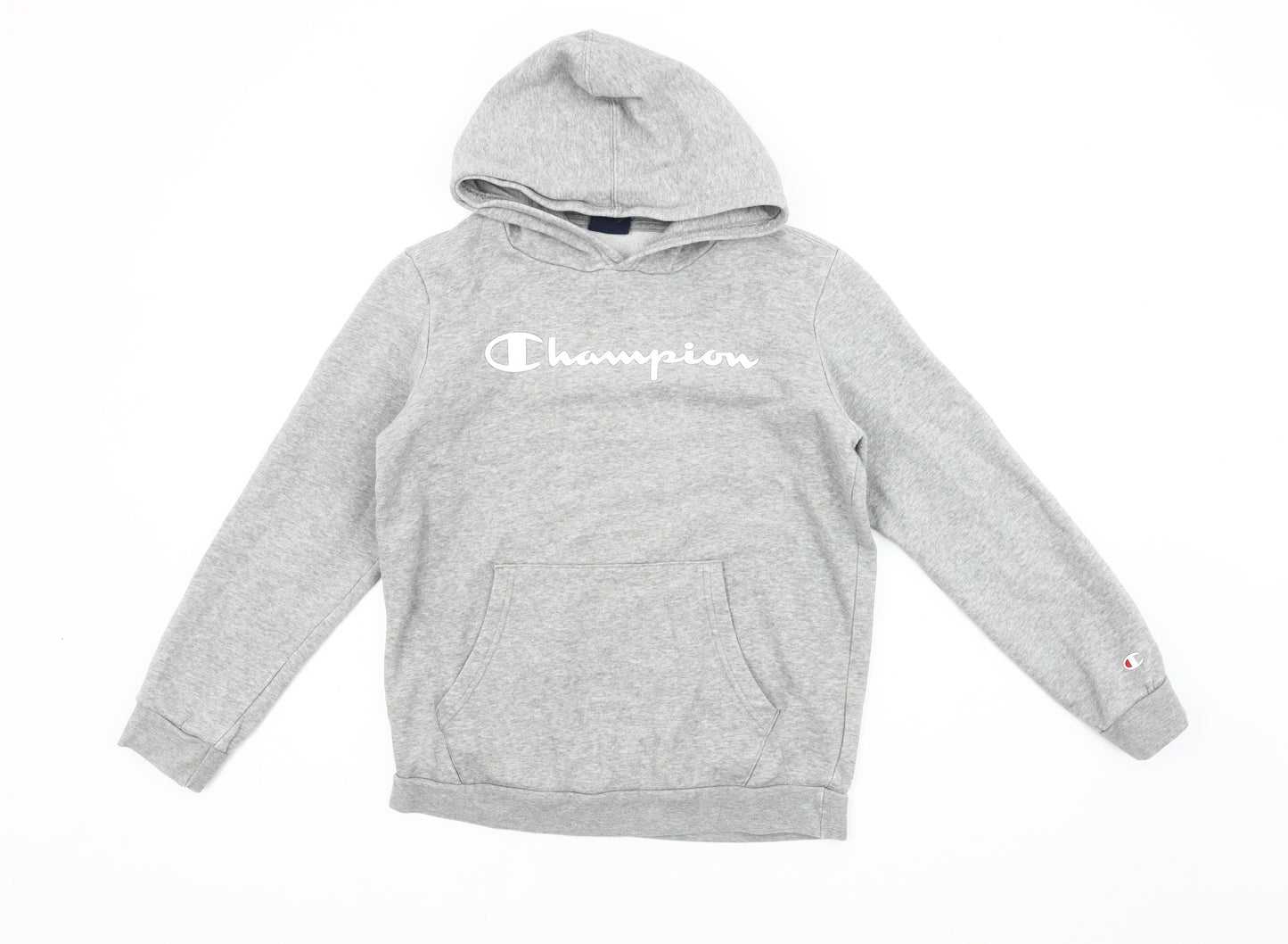 Champion Boys Grey Pullover Hoodie, Age 14, Cotton Blend