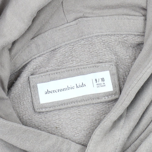 Abercrombie & Fitch Beige Boys Hoodie Size 10 - Logo Graphic Pullover