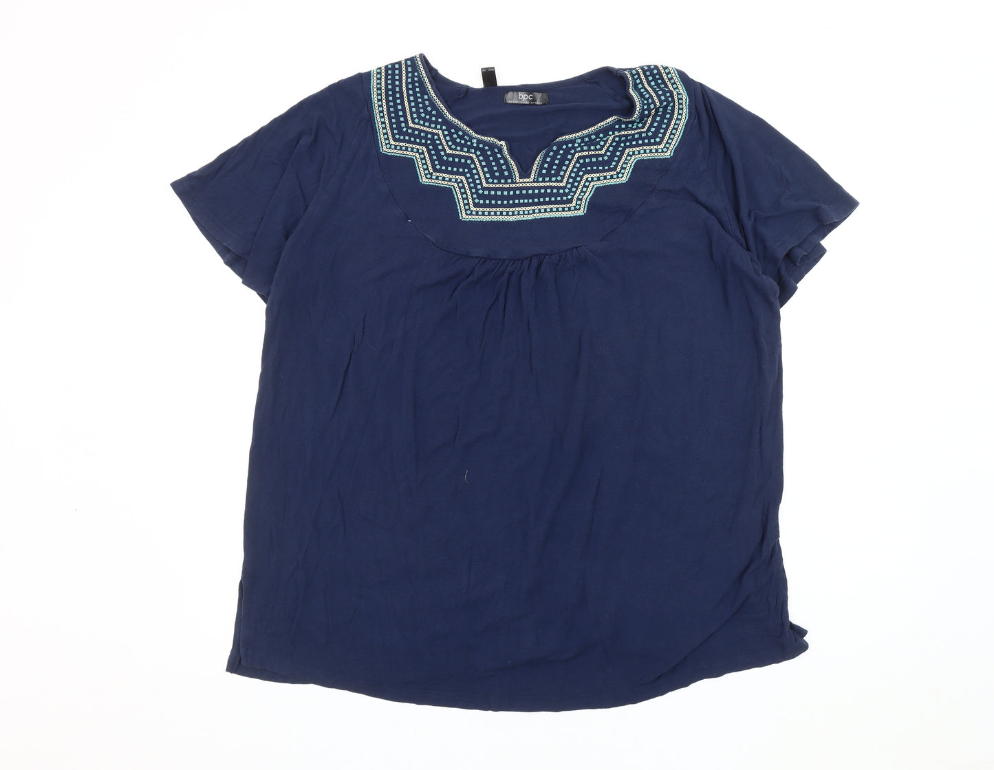 bpc Women's Blue XL Blouse with Embroidery, Casual