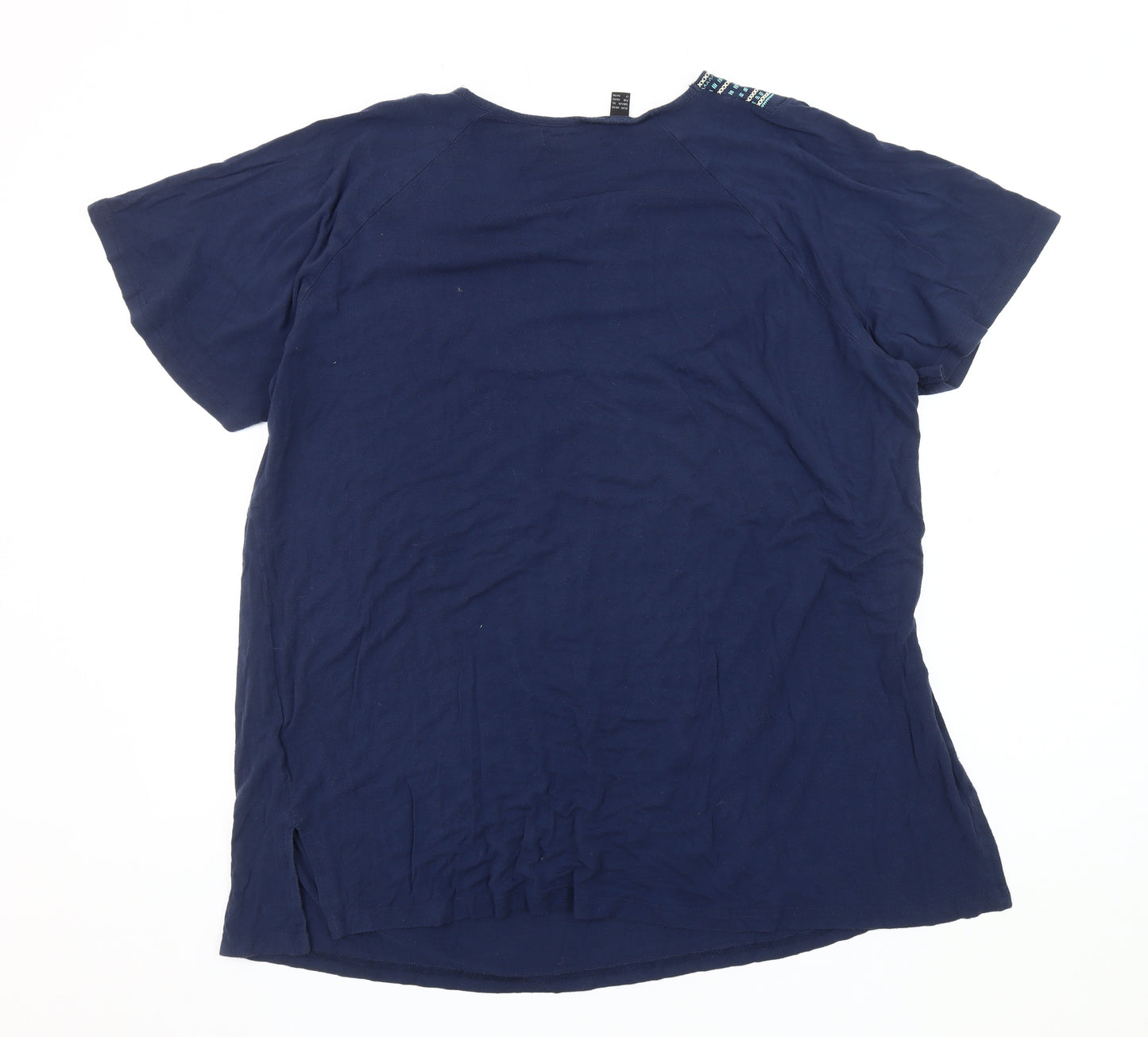 bpc Women's Blue XL Blouse with Embroidery, Casual