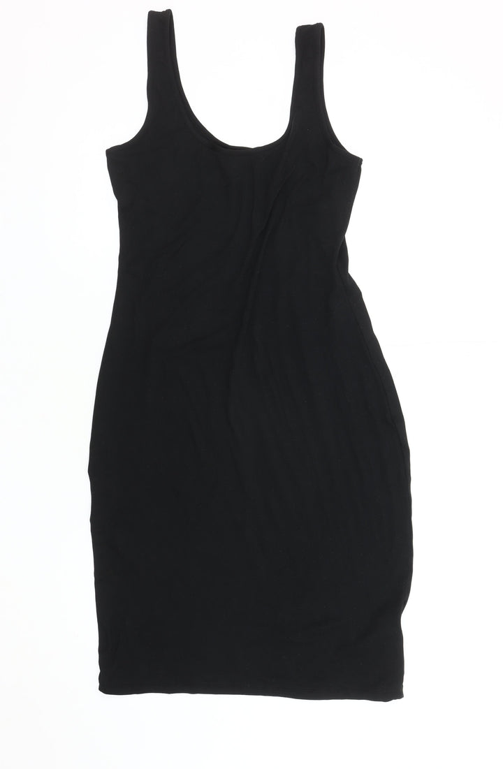 Brave Soul Women's Black Bodycon Midi Dress Size 10