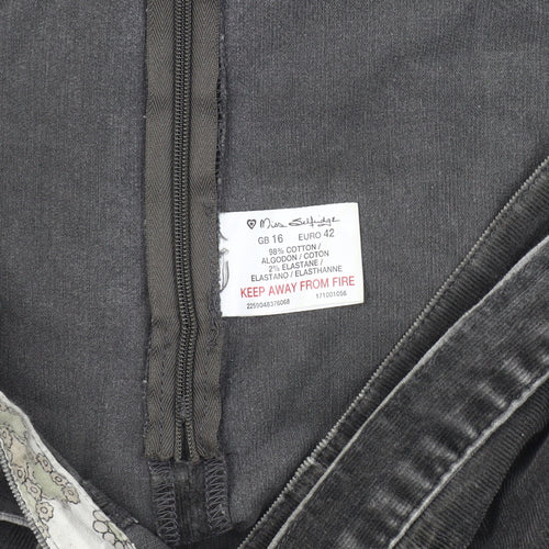 Miss Selfridge Women's Black Pleated Skirt Size 16