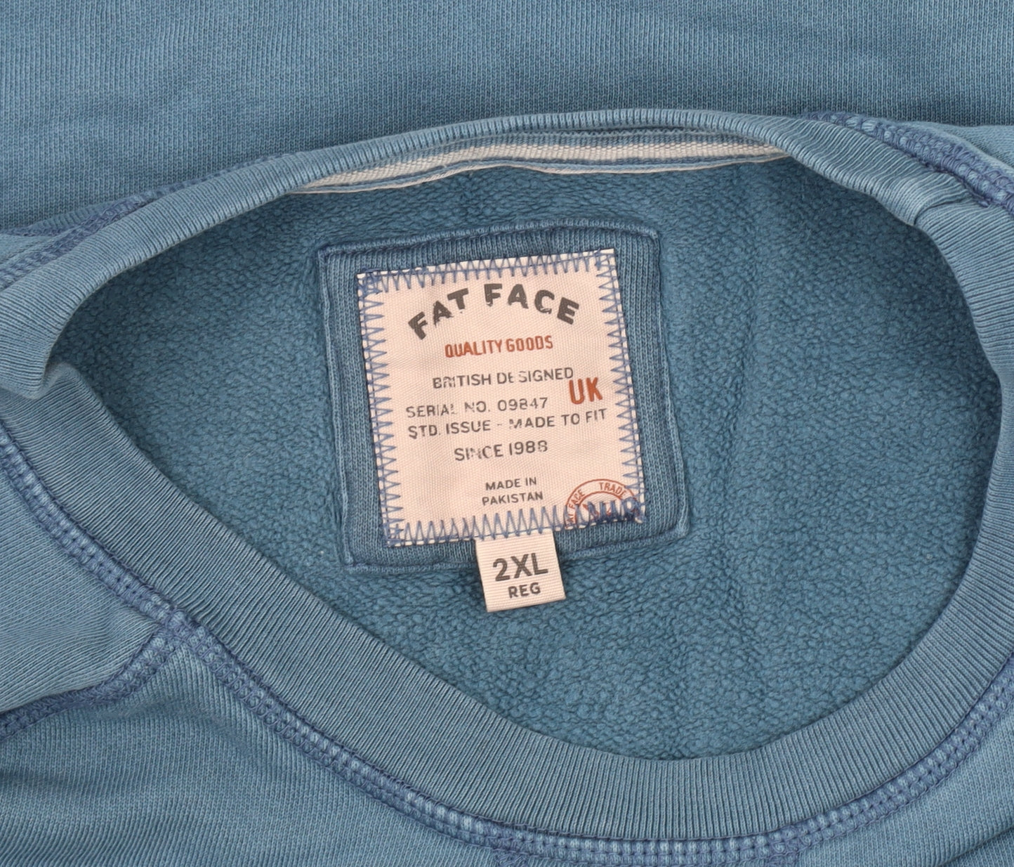 Fat Face Men's Blue Pullover Sweatshirt 2XL