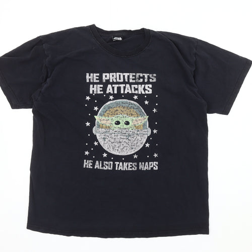 Star Wars Men's Black XL Pyjama Top Graphic Print