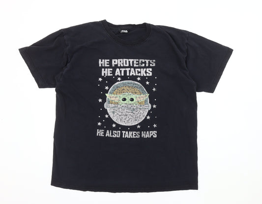 Star Wars Men's Black XL Pyjama Top Graphic Print