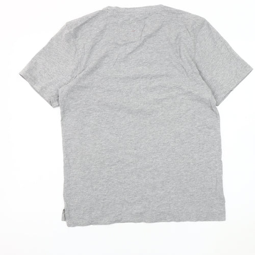 HYMN Grey Unisex T-Shirt, Graphic Crew Neck, Size L