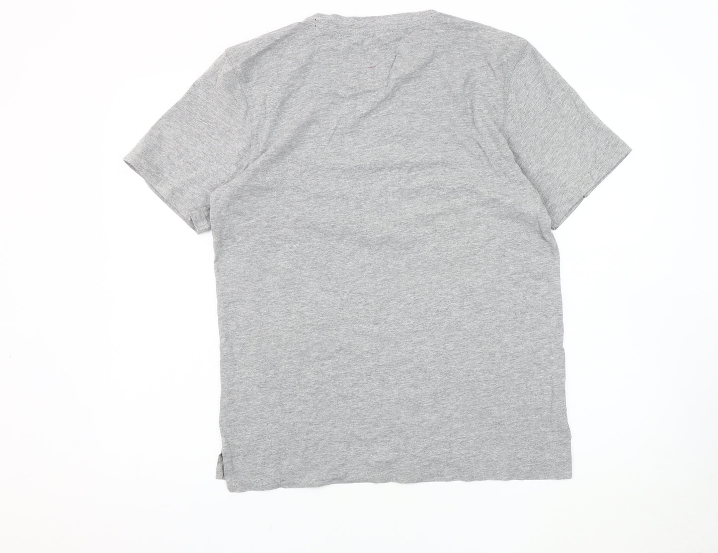 HYMN Grey Unisex T-Shirt, Graphic Crew Neck, Size L
