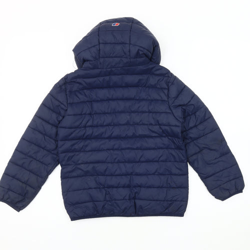 Berghaus Boys Blue Puffer Jacket, 7-8 Years, Hooded, Casual