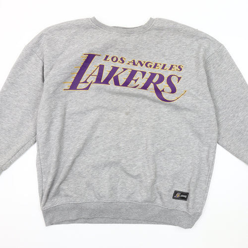 NBA Men's Grey Los Angeles Lakers Sweatshirt L