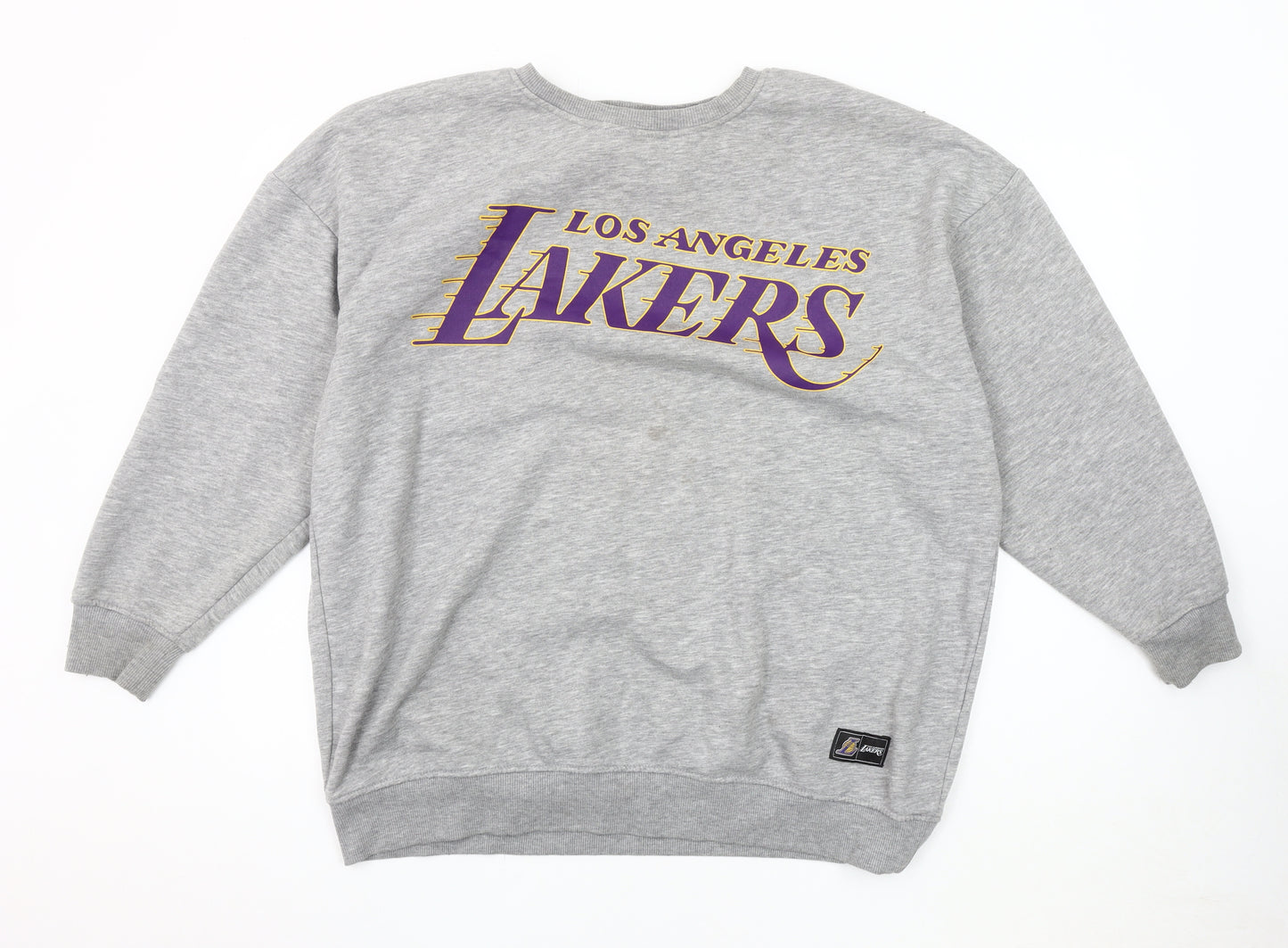 NBA Men's Grey Los Angeles Lakers Sweatshirt L