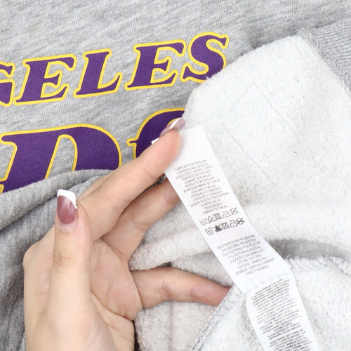 NBA Men's Grey Los Angeles Lakers Sweatshirt L