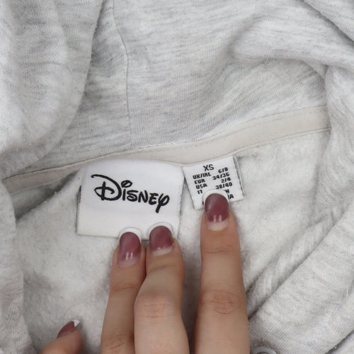 Disney Women's Grey Mickey Mouse Pullover Hoodie, XS