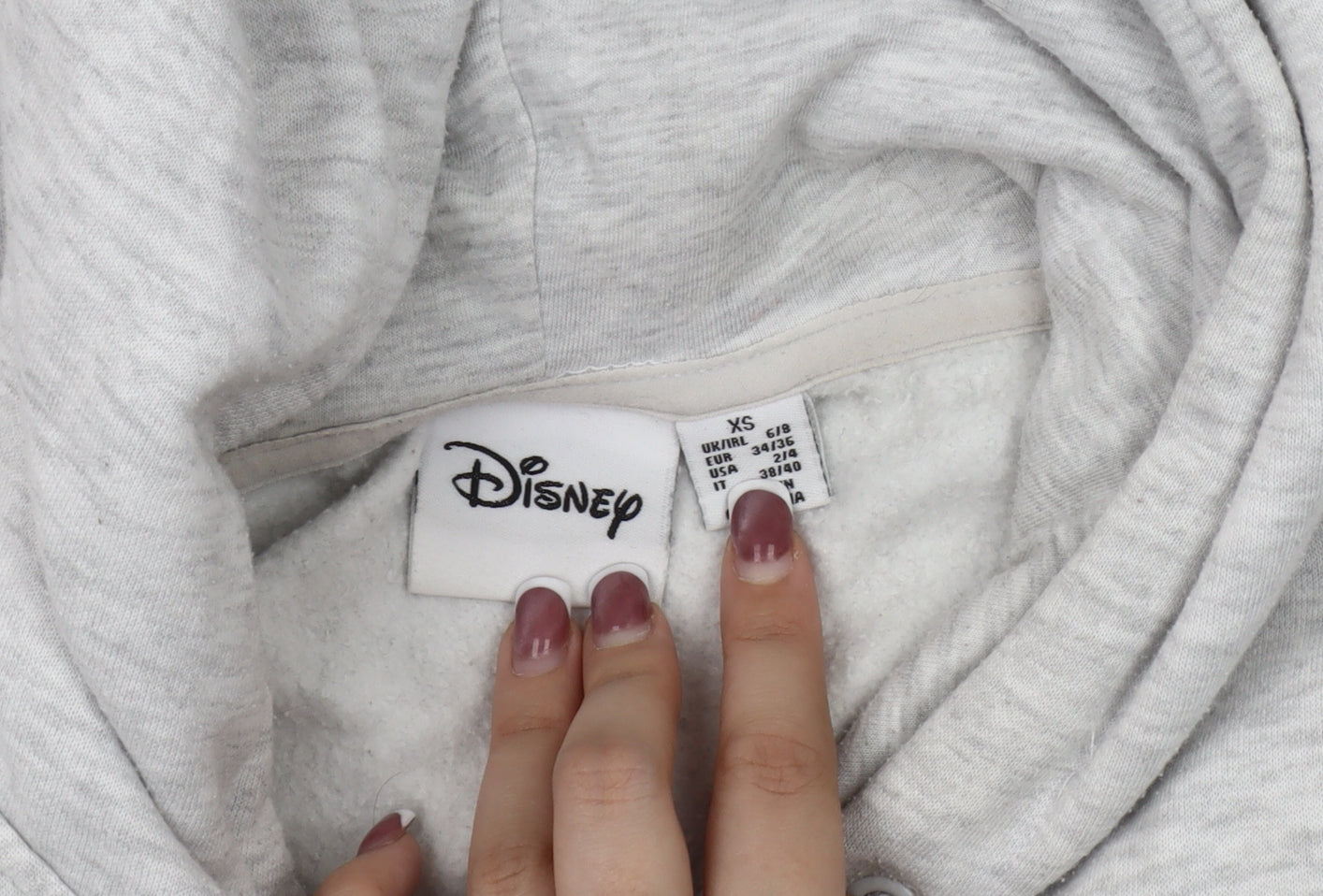 Disney Women's Grey Mickey Mouse Pullover Hoodie, XS