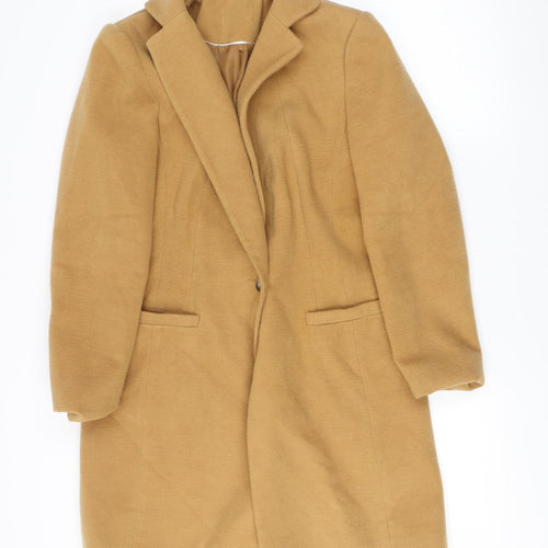 V by Very Women's Beige Size 12 Mid-Length Overcoat