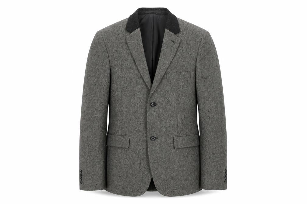 Topman Men's Grey Tweed Blazer, 36R Classic Jacket