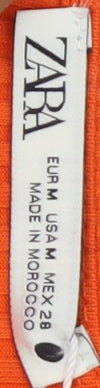 Zara Women's Orange Midi Cotton Tank Dress M