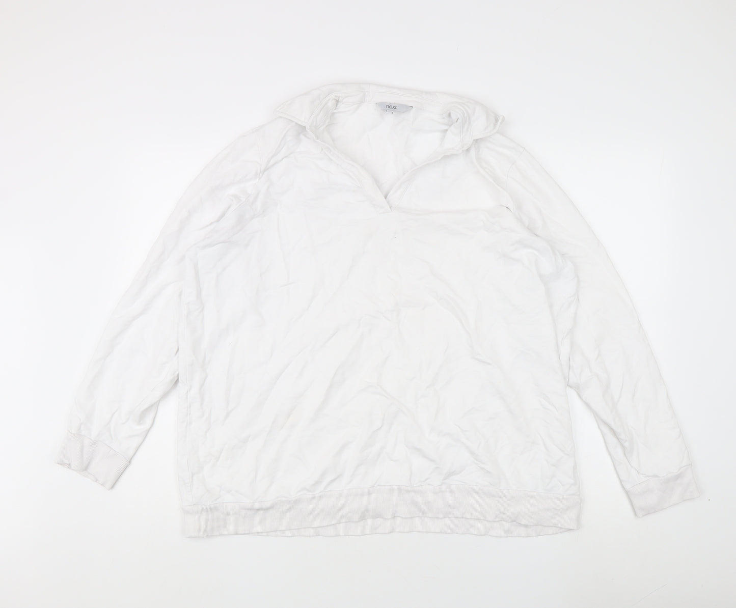 Next Women's White Sweatshirt Size 22 Long Sleeve