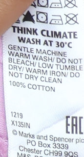 Marks and Spencer Women's Pink Button-Up Shirt, Size 16