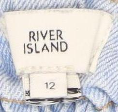 River Island Women's Blue Wide-Leg Jeans Size 12