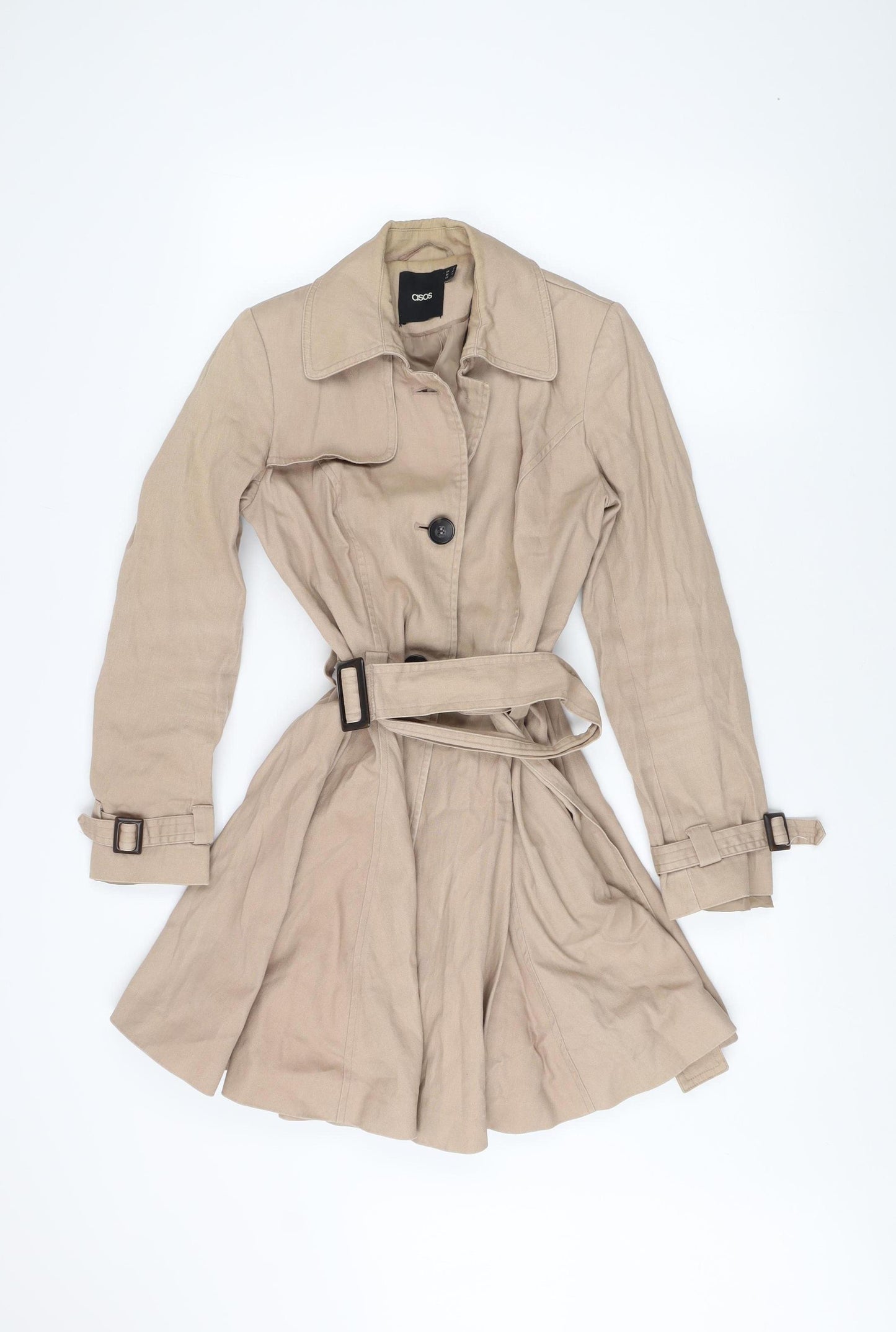 ASOS Women's Beige Trench Coat Size 8