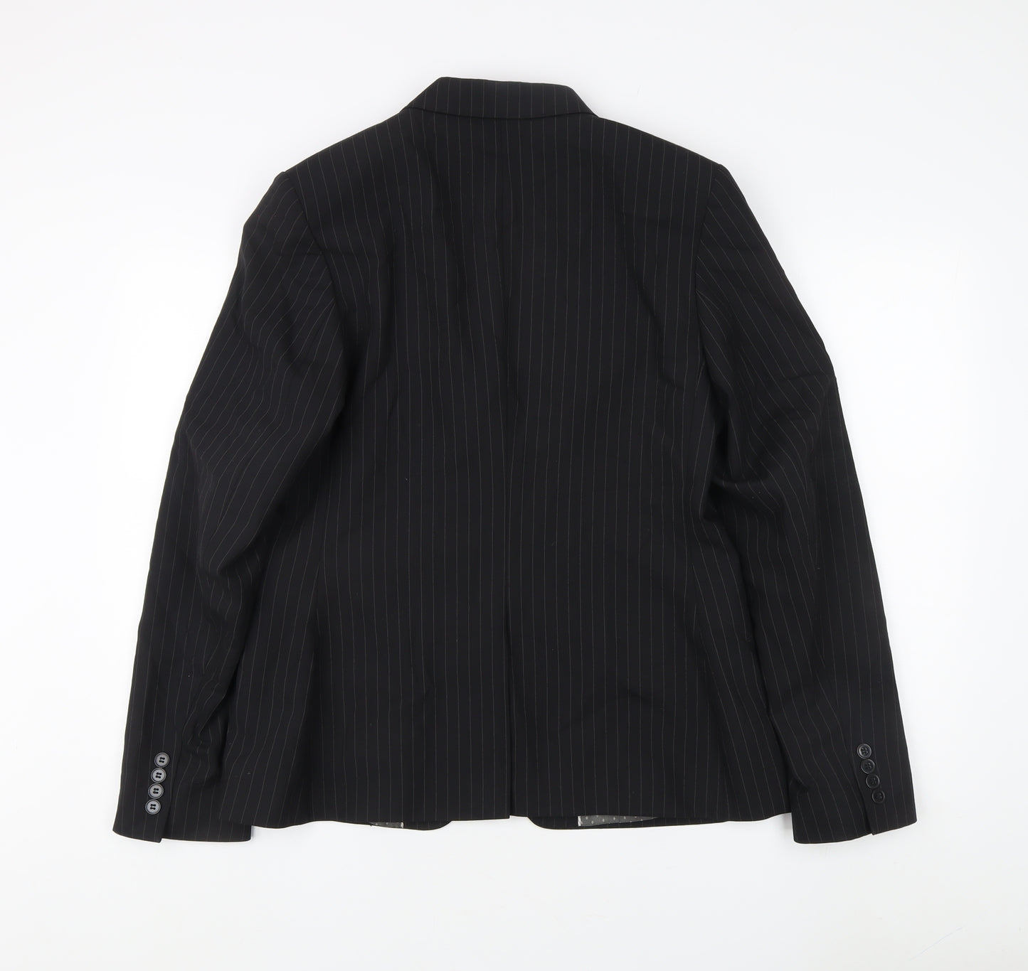 Cadenza Women's Black Pinstripe Suit Jacket, Size 16