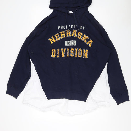 Next Men's XL Blue Pullover Hoodie - Logo Style