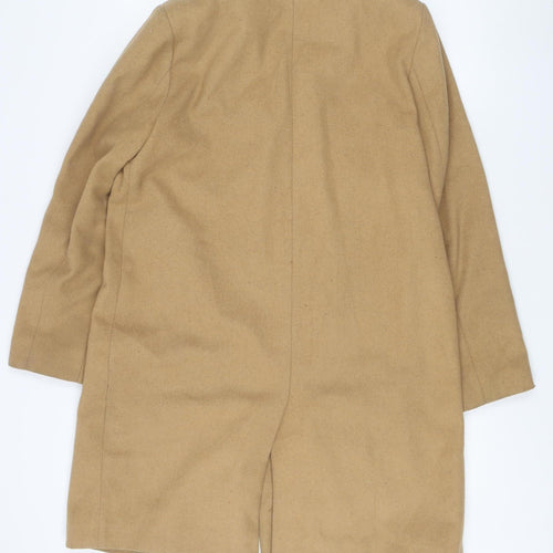 New Look Women's Beige Wool Overcoat Size 14