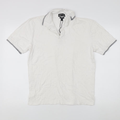 Sandstone & Co. Men's White Polo, Regular Fit, Size S