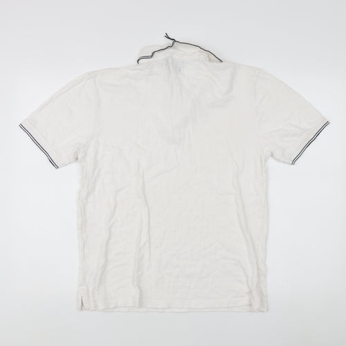 Sandstone & Co. Men's White Polo, Regular Fit, Size S