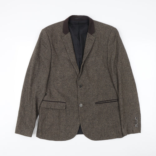 New Look Men's Brown Tweed Blazer 40R