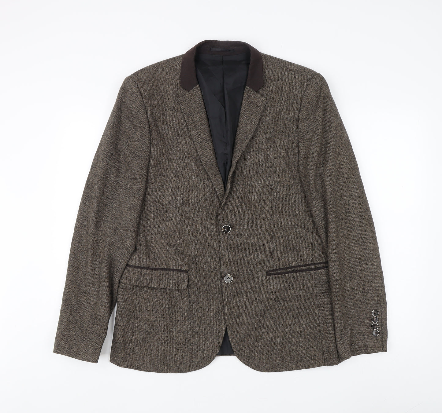 New Look Men's Brown Tweed Blazer 40R
