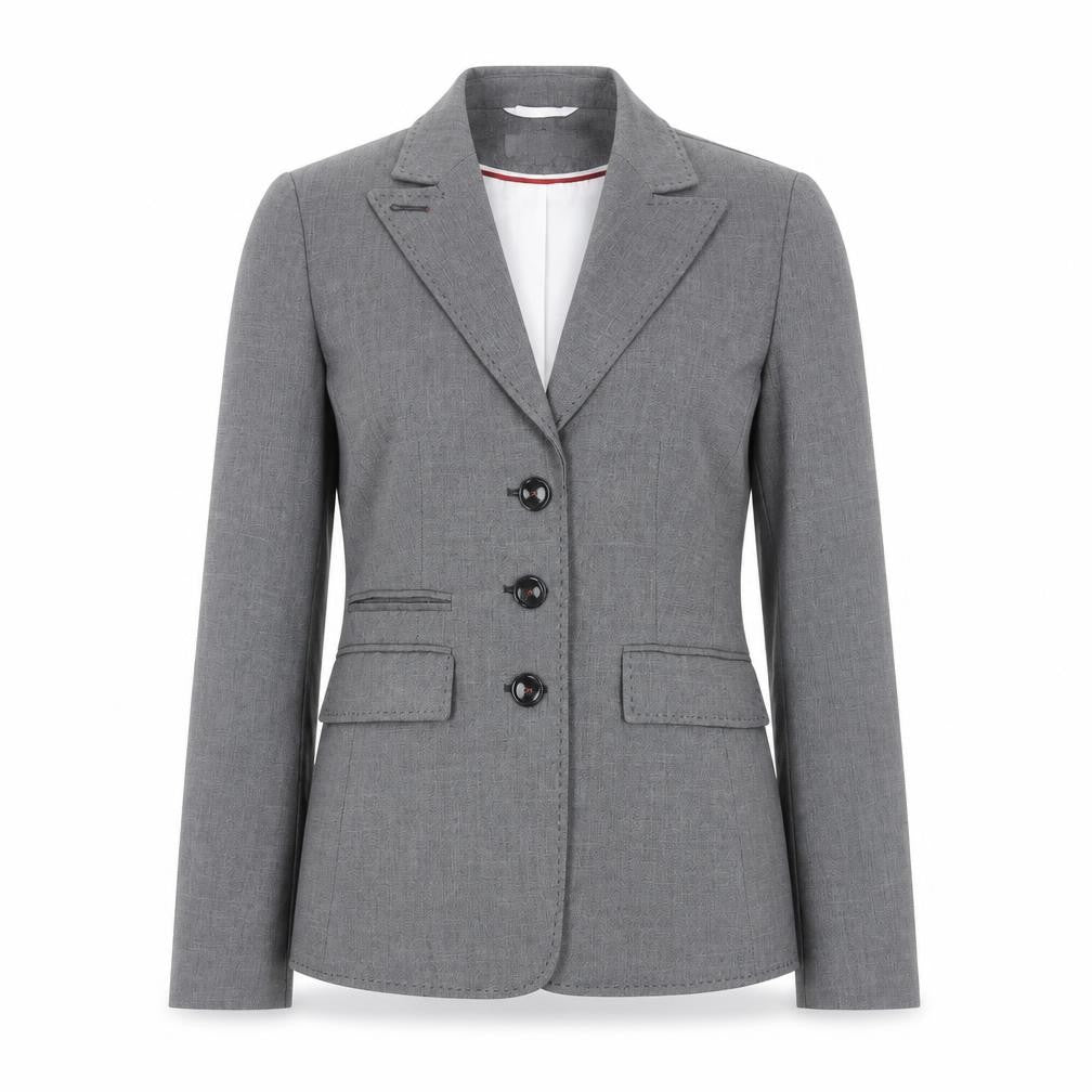 Front view of Marks & Spencer Grey Blazer, Women, size 10, Workwear
