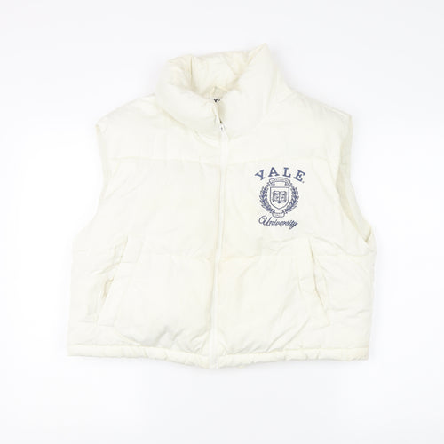 Yale University Women's White Puffer Waistcoat M