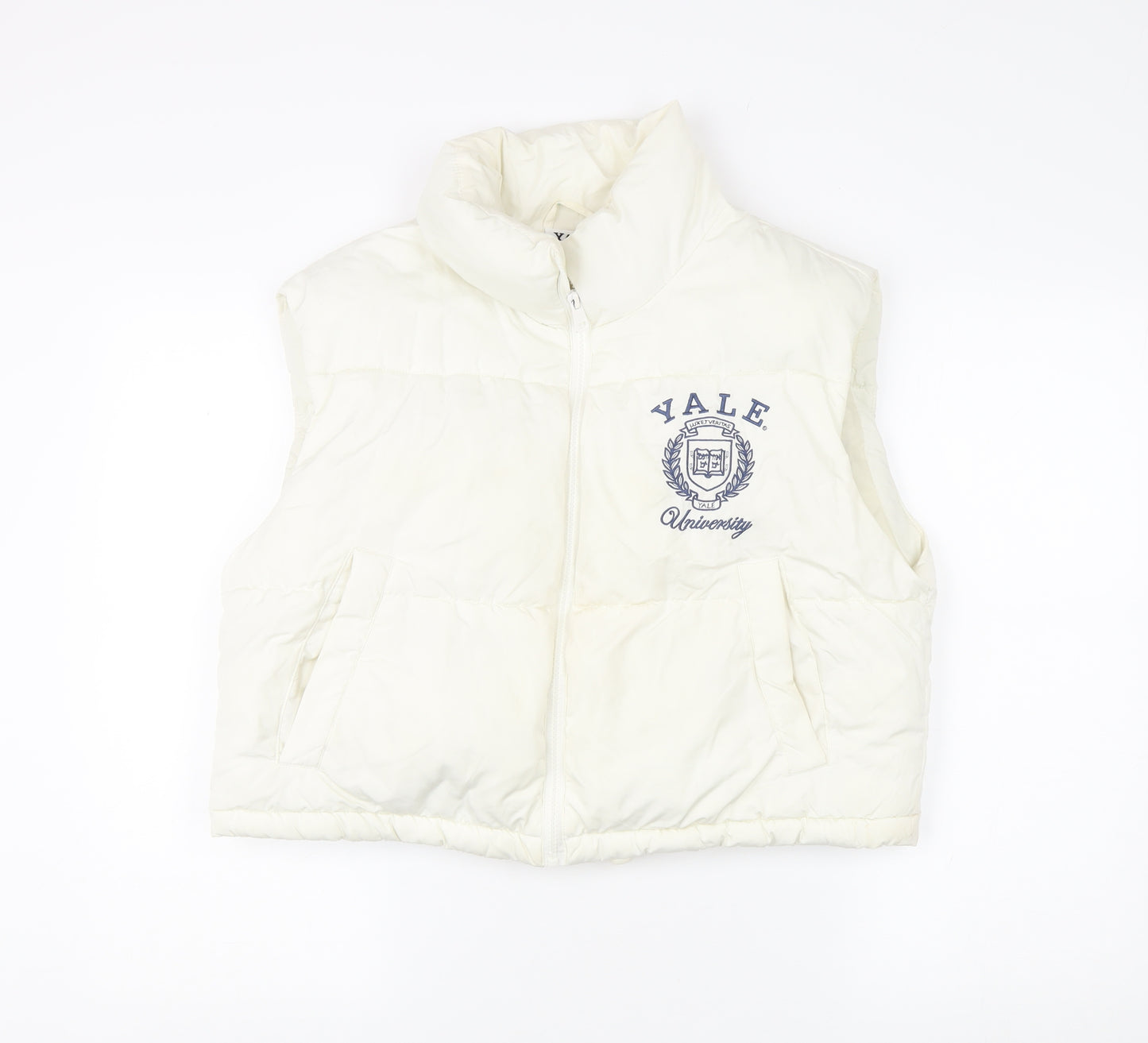 Yale University Women's White Puffer Waistcoat M